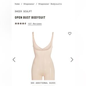 Sheer sculpt open bust bodysuit